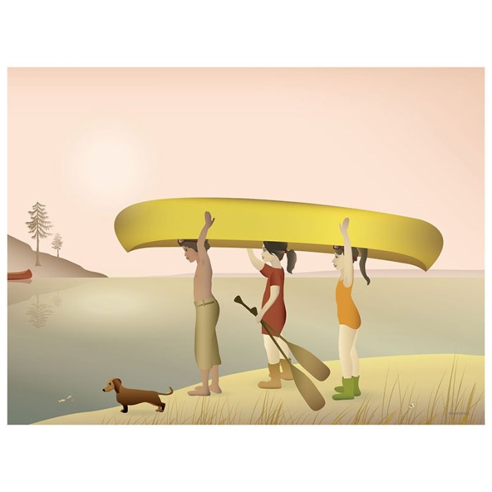 ViSSEVASSE Children Plakat - Canoe