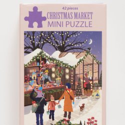VISSEVASSE Mini Puslespil CHRISTMAS MARKET 42 Brikker