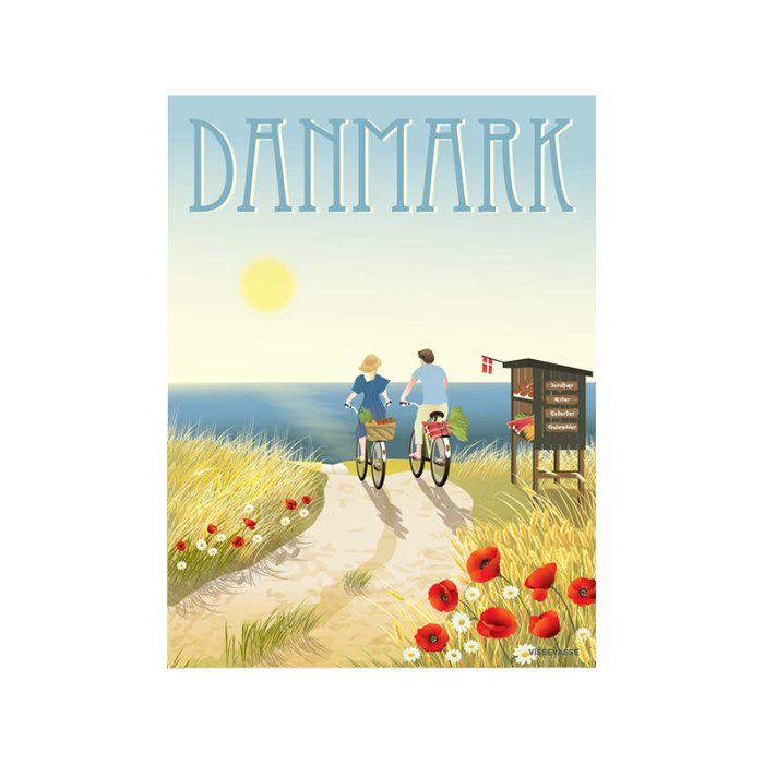 ViSSEVASSE Danmark Plakat Dansk Sommerliv 30x40 cm 