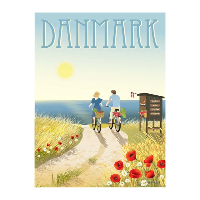 ViSSEVASSE Danmark Plakat Dansk Sommerliv 50x70 cm 