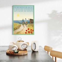 ViSSEVASSE Danmark Plakat Dansk Sommerliv 30x40 cm 