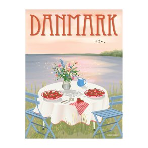 ViSSEVASSE Danmark Plakat Jordbr 50x70 cm 
