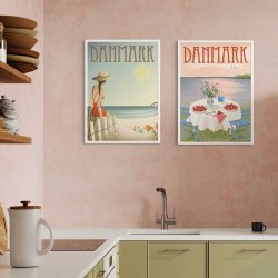 ViSSEVASSE Danmark Plakat Jordbr 50x70 cm 
