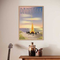 ViSSEVASSE Danmark Plakat Sankt Hans 30x40 cm 