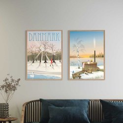 ViSSEVASSE Danmark Plakat Vintersol 30x40 cm