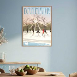 ViSSEVASSE Danmark Plakat Vintersol 30x40 cm