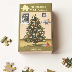 VISSEVASSE Mini Puslespil GLOWING CHRISTMAS TREE 42 Brikker
