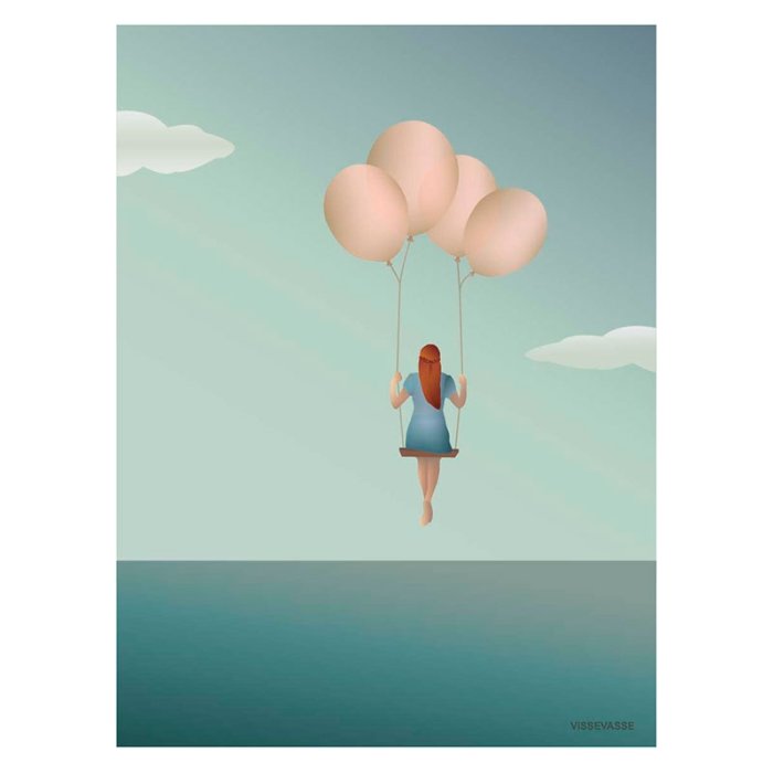 ViSSEVASSE Go Baby Plakat - Balloon Dream