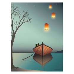ViSSEVASSE Go Baby Plakat - Lanterns