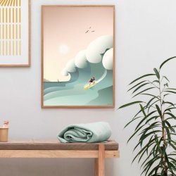 ViSSEVASSE Go Baby Plakat - Surfer