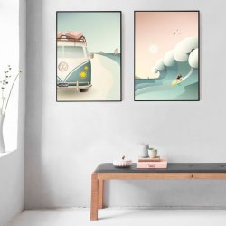 ViSSEVASSE Go Baby Plakat - Surfer