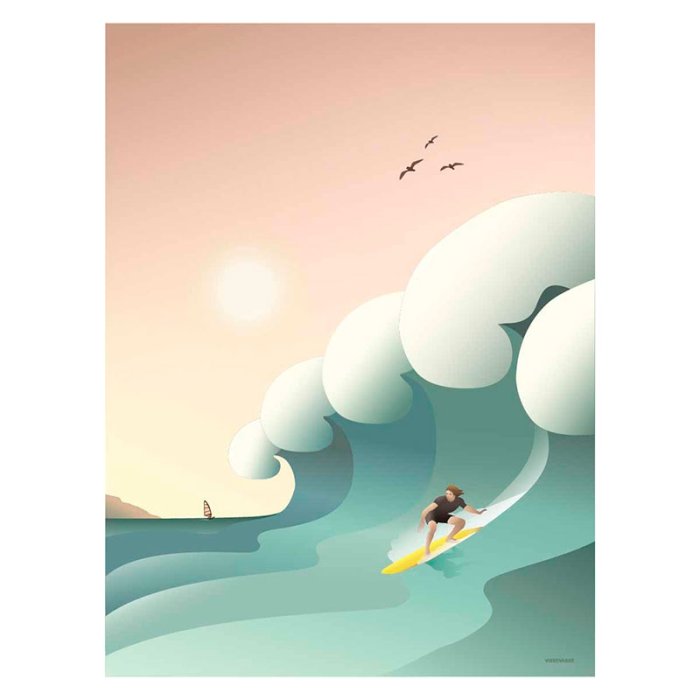 ViSSEVASSE Go Baby Plakat - Surfer