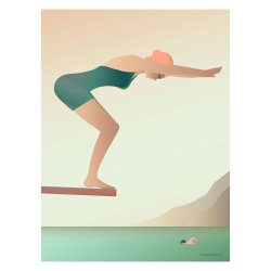 ViSSEVASSE Go Baby Plakat - The Swimmer