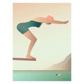 ViSSEVASSE Go Baby Plakat - The Swimmer