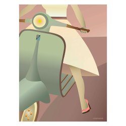 ViSSEVASSE Go Baby Plakat - Vespa