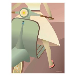 ViSSEVASSE Go Baby Plakat - Vespa