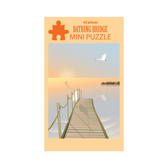 VISSEVASSE Mini Puslespil BATHING BRIDGE 42 Brikker