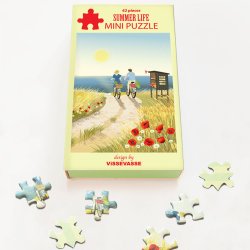 VISSEVASSE Mini Puslespil SUMMER LIFE 42 Brikker