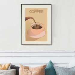 ViSSEVASSE Minimalist Plakat - But First Coffee