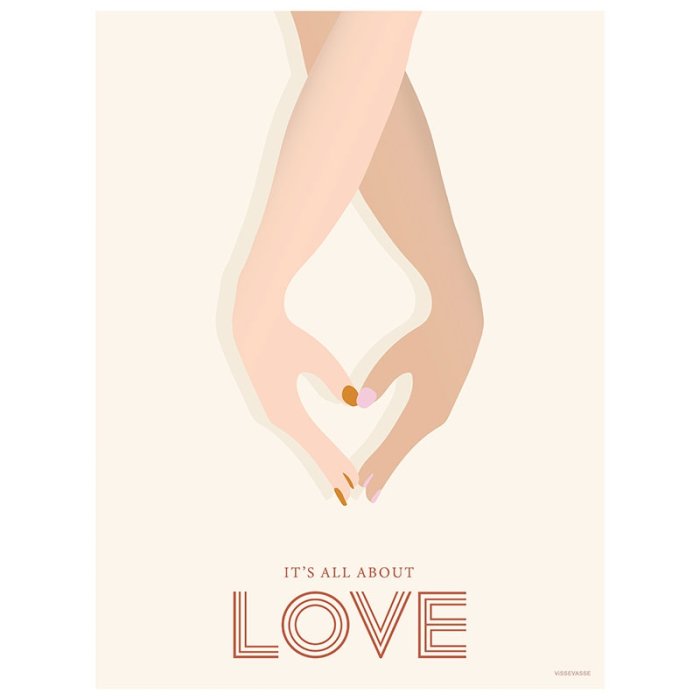 ViSSEVASSE Minimalist Plakat - It's All About Love