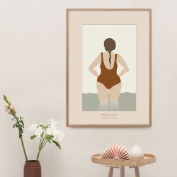 ViSSEVASSE Minimalist Plakat - Woman And Sea