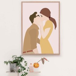 ViSSEVASSE Minimalist Plakat - The Kiss