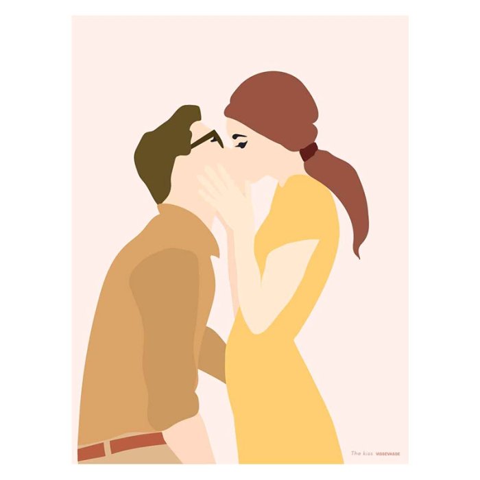 ViSSEVASSE Minimalist Plakat - The Kiss