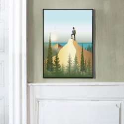 ViSSEVASSE Nature Plakat - Top Of The Mountain