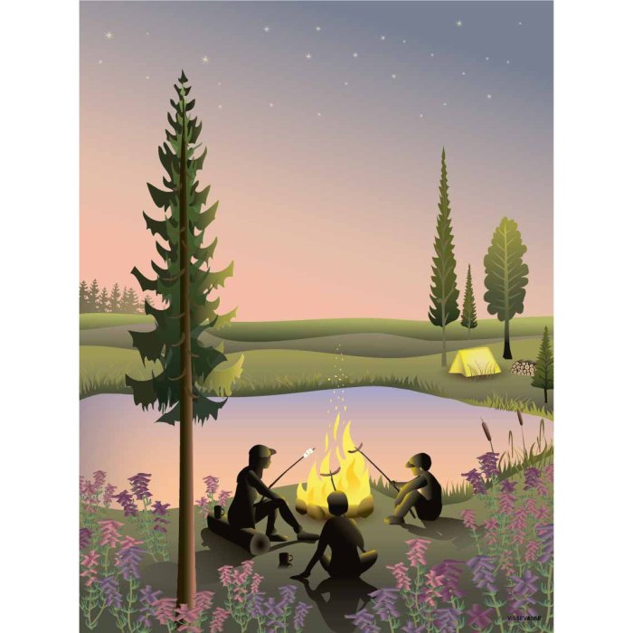 ViSSEVASSE Nature Plakat - Campfire