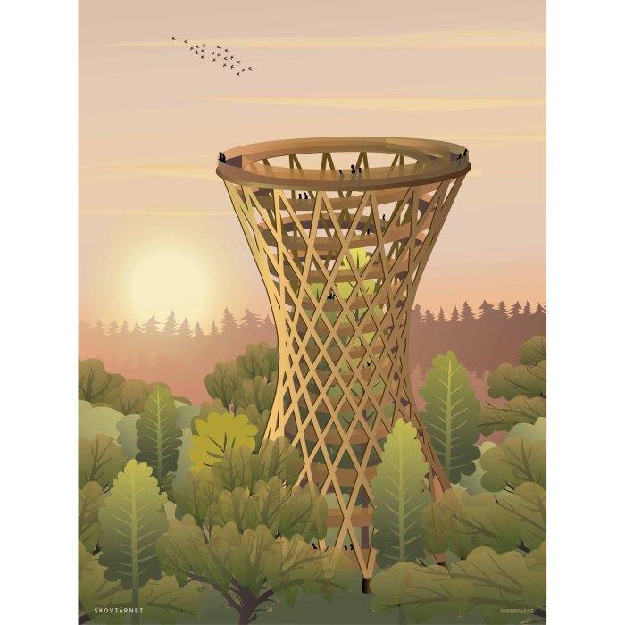 ViSSEVASSE Nature Plakat - Forest Tower