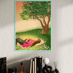 VISSEVASSE Plakat - Taking A Nap