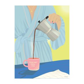 ViSSEVASSE Plakat Coffee First, People Later 50x70 cm