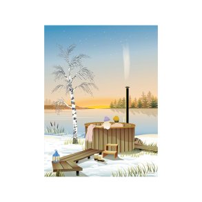 ViSSEVASSE Plakat Outdoor Hot Tub 30x40 cm