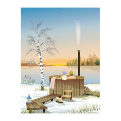 ViSSEVASSE Plakat Outdoor Hot Tub 50x70 cm