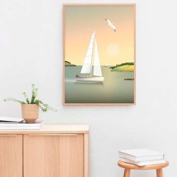 VISSEVASSE Plakat - Sailboat