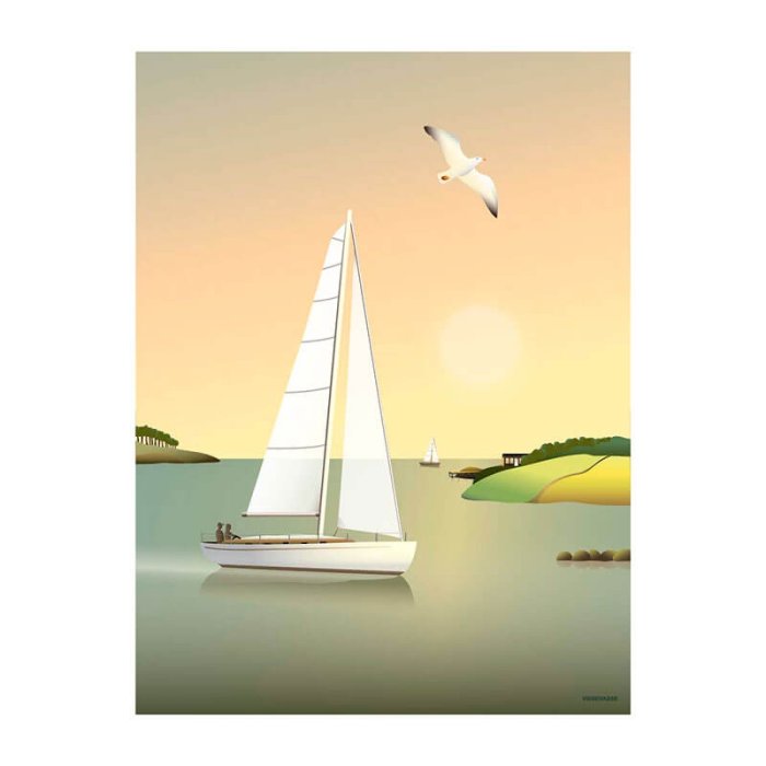 VISSEVASSE Plakat - Sailboat