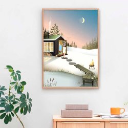 VISSEVASSE Plakat - Sauna