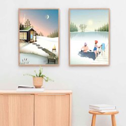 VISSEVASSE Plakat - Sauna