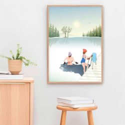 VISSEVASSE Plakat - Winter Bath