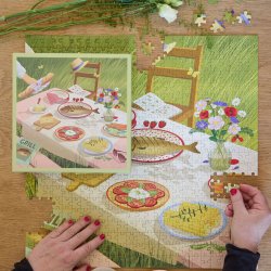 VISSEVASSE Puslespil SUMMER TABLE &amp; ME 500 Brikker