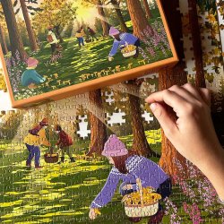 VISSEVASSE Puslespil FOREST TREASURES 1000 Brikker