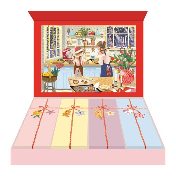 VISSEVASSE Puslespilsadventskalender SWEET CHRISTMAS 1000 Brikker