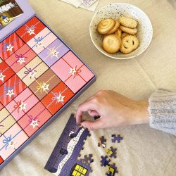 VISSEVASSE Puslespilsjulekalender SKATE &amp; COFFEE 1000 Brikker