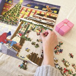 VISSEVASSE Puslespilsjulekalender SKATE &amp; COFFEE 1000 Brikker