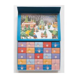 VISSEVASSE Puslespilsjulekalender CHRISTMAS TREES &amp; SNOWFLAKES 1000 Brikker