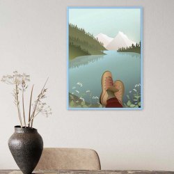 ViSSEVASSE Ramme Tr Air Blue 50x70 cm