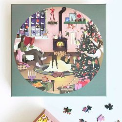 VISSEVASSE Rundt Puslespil - Wonderful Christmas