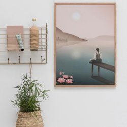 ViSSEVASSE Mindfulness Plakat - Lotus