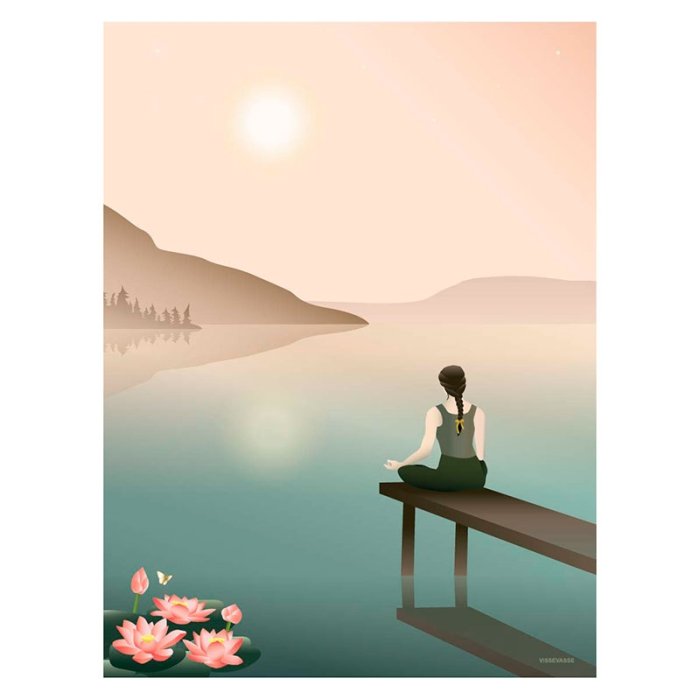 ViSSEVASSE Mindfulness Plakat - Lotus