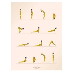 ViSSEVASSE Mindfulness Plakat - Sun Salutation